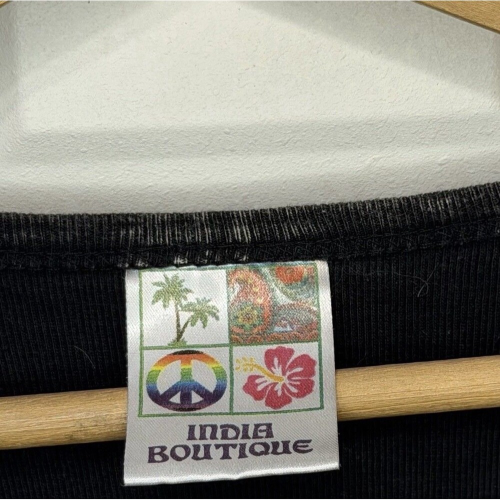 Indie Boutique Boho Hippie Rainbow Tunic Top One Size Nepal 100% Cotton - Picture 3 of 11